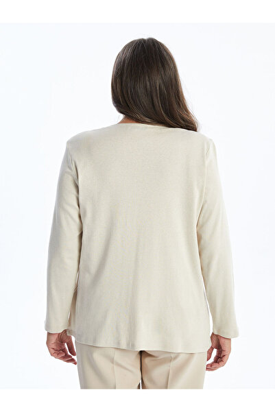 LC Waikiki Γυναικείο φλοράλ μπλουζάκι LCW Grace Crew Neck