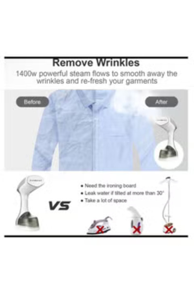 LYNX Handheld Garment Steamer Quick Start 30 Seconds Water Tank 220ml Power 1400W LY-IR-3035-GR