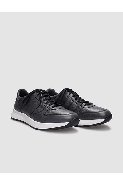Cabani Genuine Leather Gray Lace-Up Men's Sports Shoes