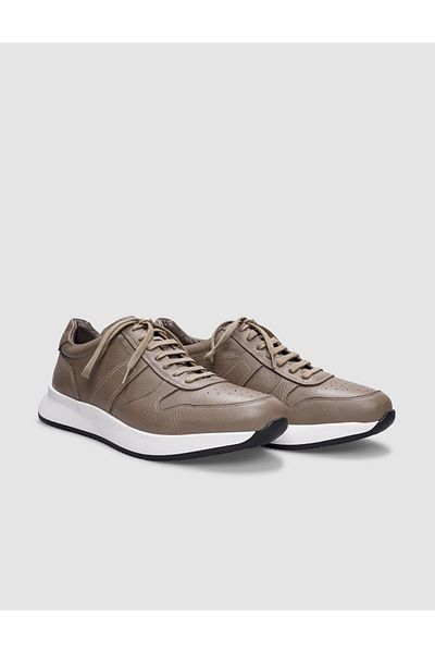Cabani Genuine Leather Mink Lace-Up Men's Sports Shoes