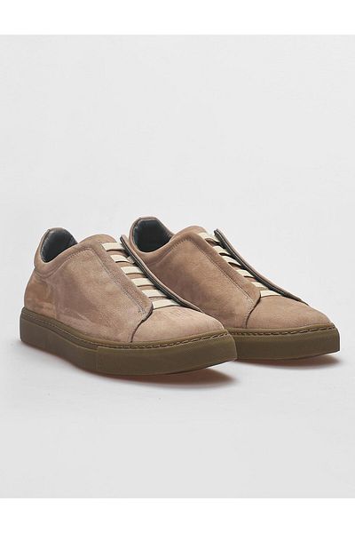 Cabani Genuine Leather Mink Elastic Men's Sneakers