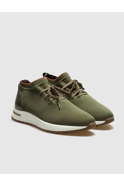 Cabani Milano Knitwear Khaki Lace-Up Men's Sports Shoes