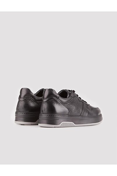 Cabani Hakiki Deri Sneaker Siyah Bağcıklı Erkek Spor Ayakkabı