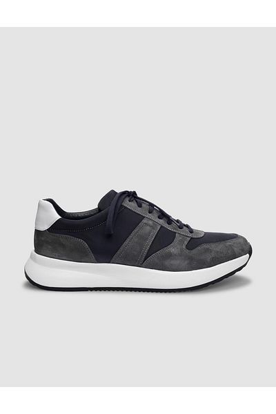 Cabani Genuine Leather Anthracite Lace-Up Men's Sports Shoes