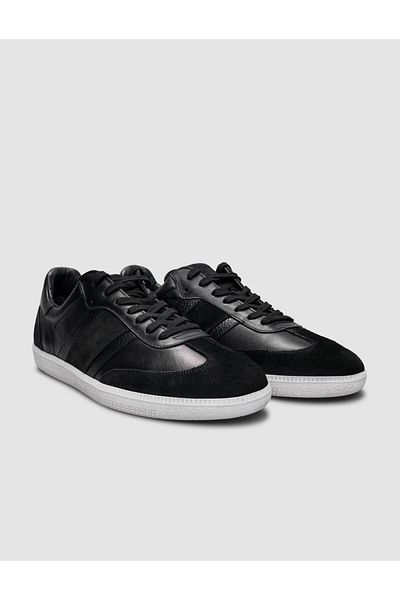 Cabani 100% Genuine Leather Black Lace-up Men's Sneaker