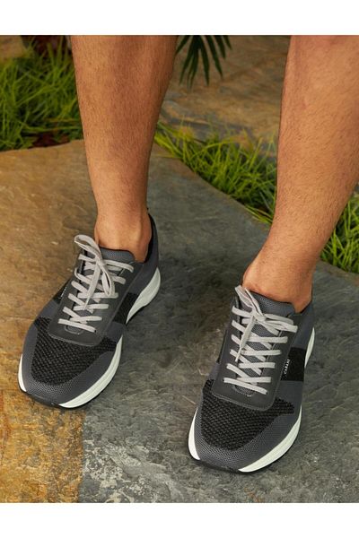 Cabani Knitwear Smoked Lace-Up Men's Sneaker Sports Shoes
