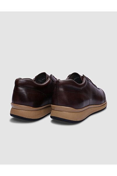 Cabani %100 Hakiki Deri Kahverengi Bağcıklı Erkek Spor Ayakkabı