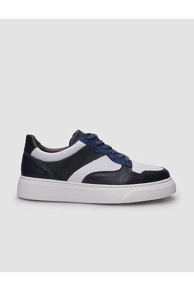 Cabani Gray Men's Sneakers - 100% Genuine Leather, Lace-up