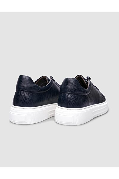 Cabani %100 Hakiki Deri Lacivert Bağcıklı Erkek Ayakkabı