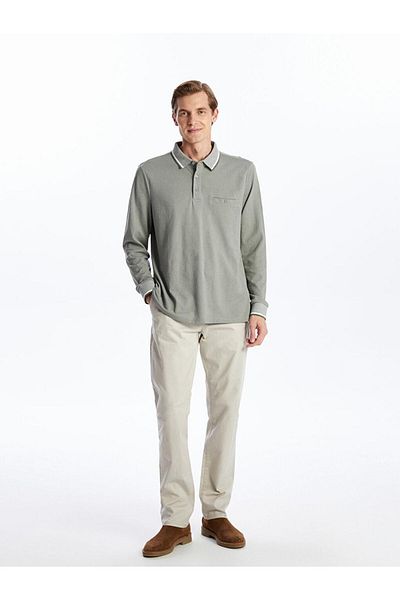 LC Waikiki LCWAIKIKI Classic Polo Collar Long Sleeve Pike Men's T-shirt