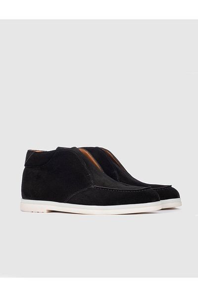 Cabani Suede Genuine Leather Black Men's Casual Boots