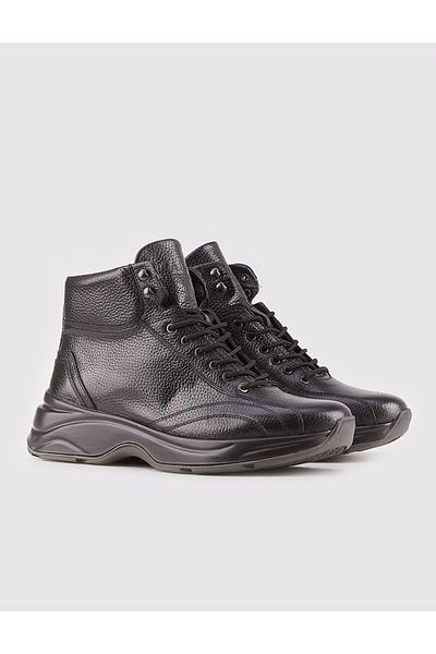 Cabani Genuine Leather Black Men's Zippered Daily Boots
