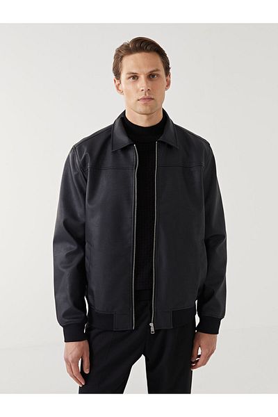 LC Waikiki Ανδρικό λεπτό παλτό LCW Vision Standard Mold Jacket Collar