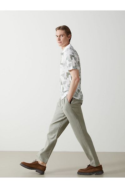 LC Waikiki New Season Standard Fit Linen Blend Men's Trousers - S5Ar28Z8