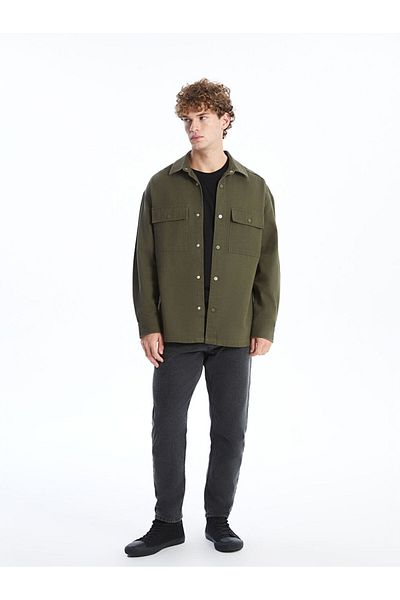 LC Waikiki Comfortable Fit Gabardine Men's Shirt Jacket