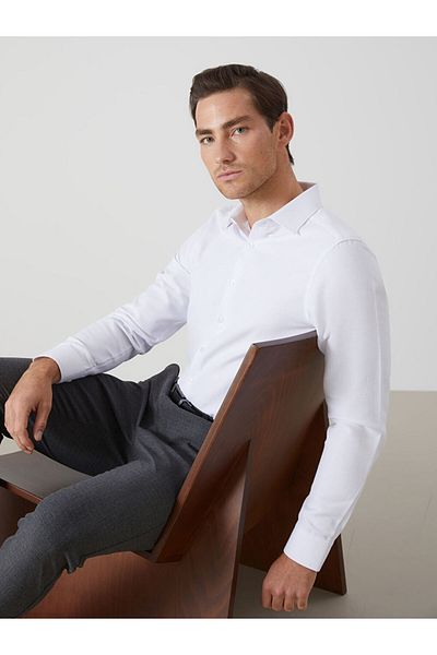 LC Waikiki Μακρυμάνικο πουκάμισο Oxford Formal Slim Fit LCWAIKIKI