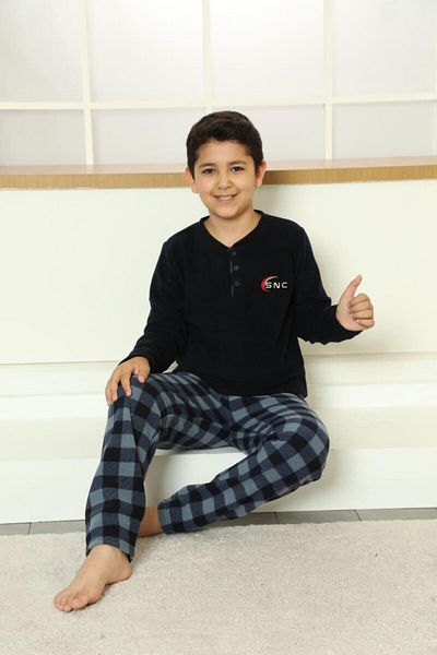 Malven Set de pijamale bleumarin pentru băiat