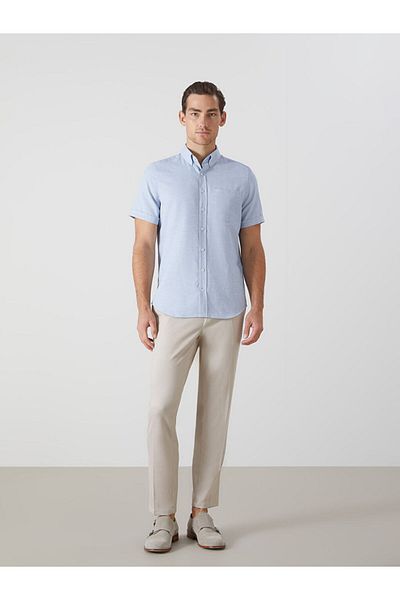 LC Waikiki Cămașă Dobby cu mânecă scurtă LCWAIKIKI Classic Regular Fit pentru bărbați