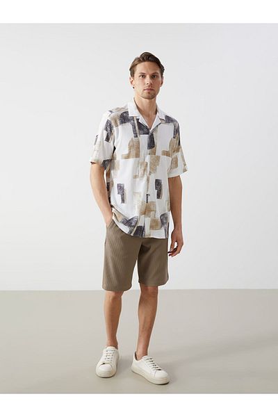 LC Waikiki Ανδρικό πουκάμισο με κοντό μανίκι LCW Regular Fit