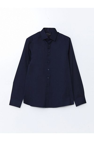 LC Waikiki LCWAIKIKI Formelles Slim Fit Gabardine-Herrenhemd mit langen Ärmeln