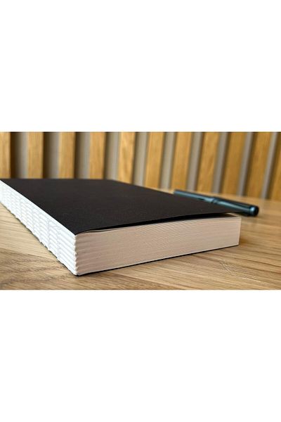 STOREMAX Sellbuystore Promotion Special Design Black Kraft Cover A5 Checkered Notebook - 180 Degree Rotatable