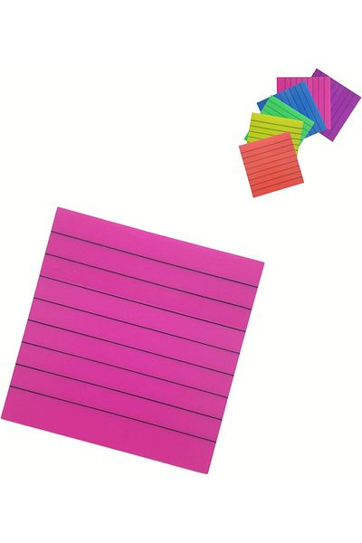 STOREMAX Mrttnca Transparent Color Adhesive Note Paper Striped Squarnot (Pink 5) Trndymrt 1087243