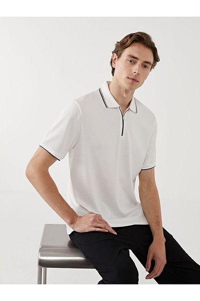 LC Waikiki LCW Vision Herren-T-Shirt mit Polokragen und kurzen Ärmeln