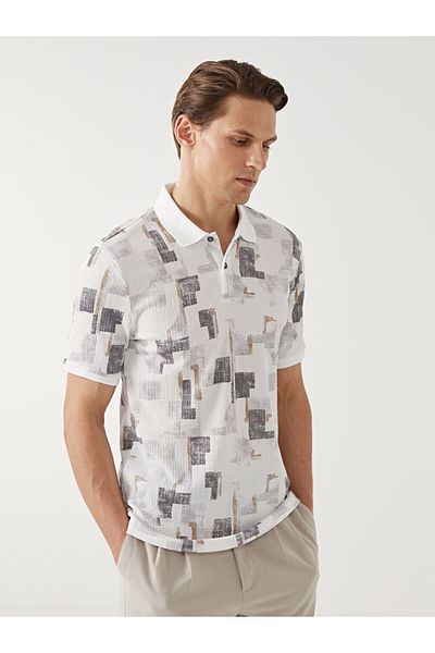 LC Waikiki New Season Polo Neck Short Sleeve Patterned Men's T-Shirt - S5Fh90Z8