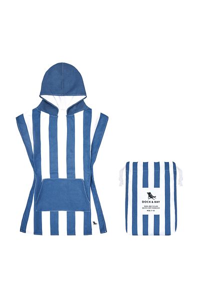 Dock & Bay PONCHO KIDS - WHITSUNDAY BLUE - AGE 7 TO 10