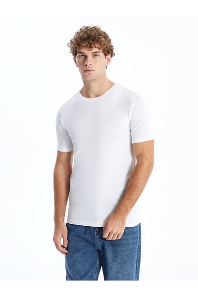 LC Waikiki Ανδρικό T-Shirt LCW Crew Neck χτενισμένο βαμβακερό