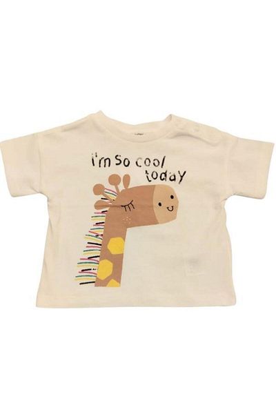 Çikoby Giraffe Printed Cotton Baby Girl Blouse