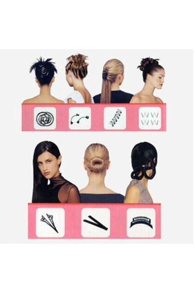 Bundeba Set de agrafe pentru design de păr și cocuri Set complet de machiaj