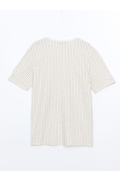 LC Waikiki Crew Neck Short Sleeve Striped Men's T-Shirt