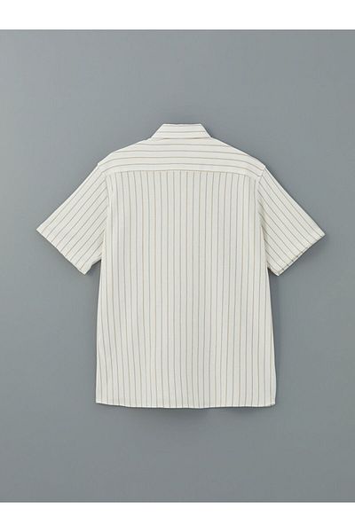 LC Waikiki New Season Regular Fit Short Sleeve Striped Men's Shirt S5Fd83Z8