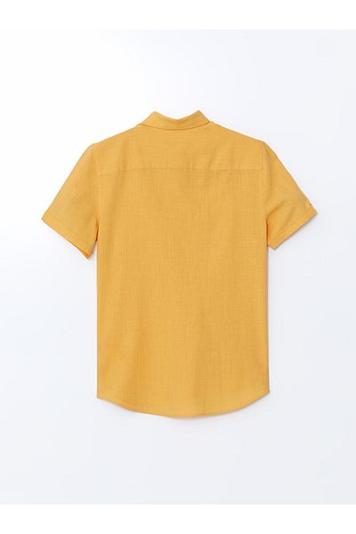 LC Waikiki Ανδρικό πουκάμισο LCWAIKIKI Classic Slim Fit με κοντό μανίκι λινό μείγμα