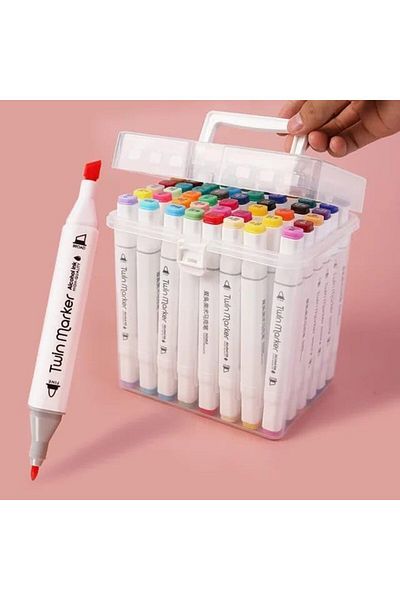 STOREMAX Dliashp Home Double Sided Marker Pen Set, Professional Boxed Felted Pen Set, Assorted Color