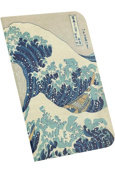 STOREMAX Mrttnca the Great W Off Kanagawa, Hokusai 1829-32, A4 Notebook V, Unlined, Total 64 Pages, Wire Stitch