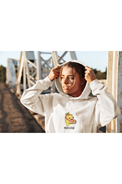 MAGORS سويت شيرت نسائي قطني مطبوع بأكمام طويلة - راستر، هوديي، 3 خيوط