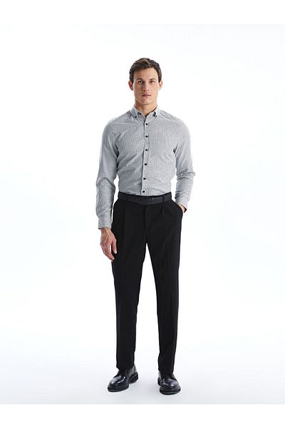 LC Waikiki Ανδρικό πουκάμισο LCWAIKIKI Formal Regular Fit, μακρυμάνικο καρό Gabardine