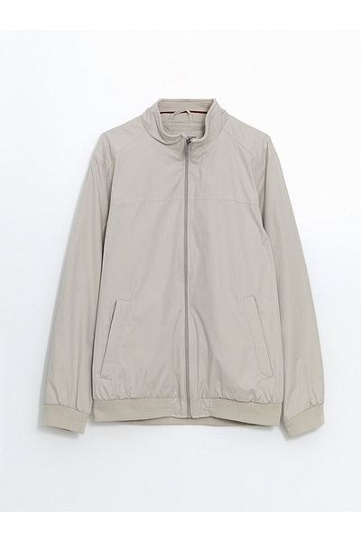 LC Waikiki LCWAIKIKI Herrenmantel mit klassischem Standardmuster und Stehkragen