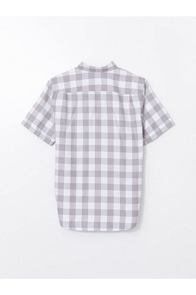 LC Waikiki LCWAIKIKI Classic κανονική εφαρμογή κοντομάνικο καρό ανδρικό πουκάμισο Dobby