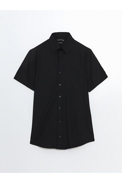 LC Waikiki Pánská košile LCWAIKIKI Formal Regular Fit Popelín s krátkým rukávem