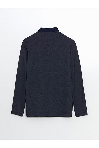 LC Waikiki LCWAIKIKI Klassisches Herren-Sweatshirt mit Polokragen und langen Ärmeln