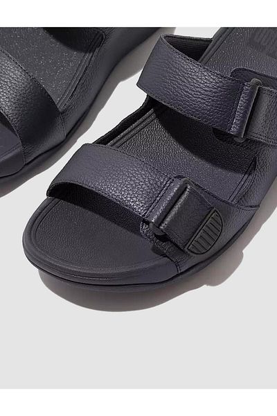 Fitflop Papuci pentru bărbați Gogh Moc L05 din piele naturală bleumarin