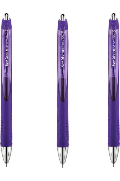 STOREMAX Ysstorex Xberry Gel Pen 05mm Needle Nib Violet 07 Set of 3 Starcolxollection 655141