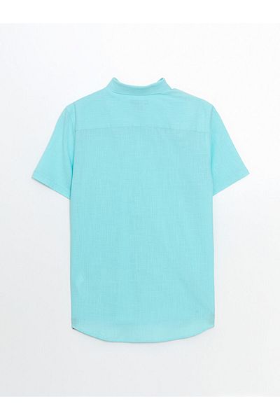 LC Waikiki Cămașă pentru bărbați LCWAIKIKI Classic Slim Fit cu mânecă scurtă din amestec de in