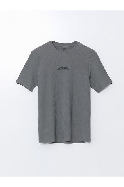 LC Waikiki New Season Crew Neck Short Sleeve Printed Combed Cotton Men's T-Shirt - S5Kc71Z8