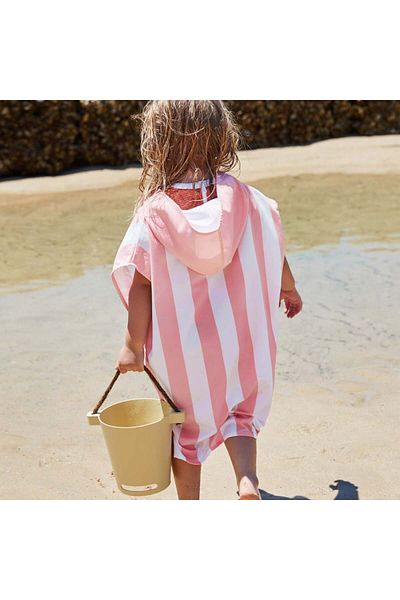 Dock & Bay PONCHO KIDS - MALIBU PINK - AGE 7 TO 10