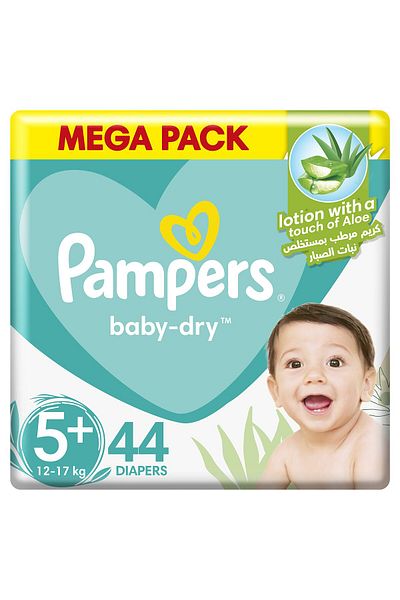 Pampers NO 5+(13-20KG) JUMBO PACK 44PCS