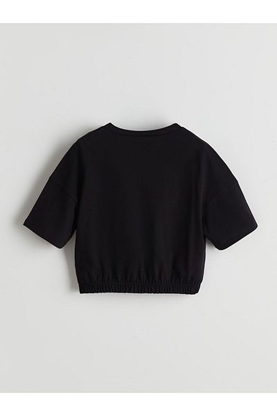 LC Waikiki Tricou Crop pentru fete LCW ECO Crew Deck